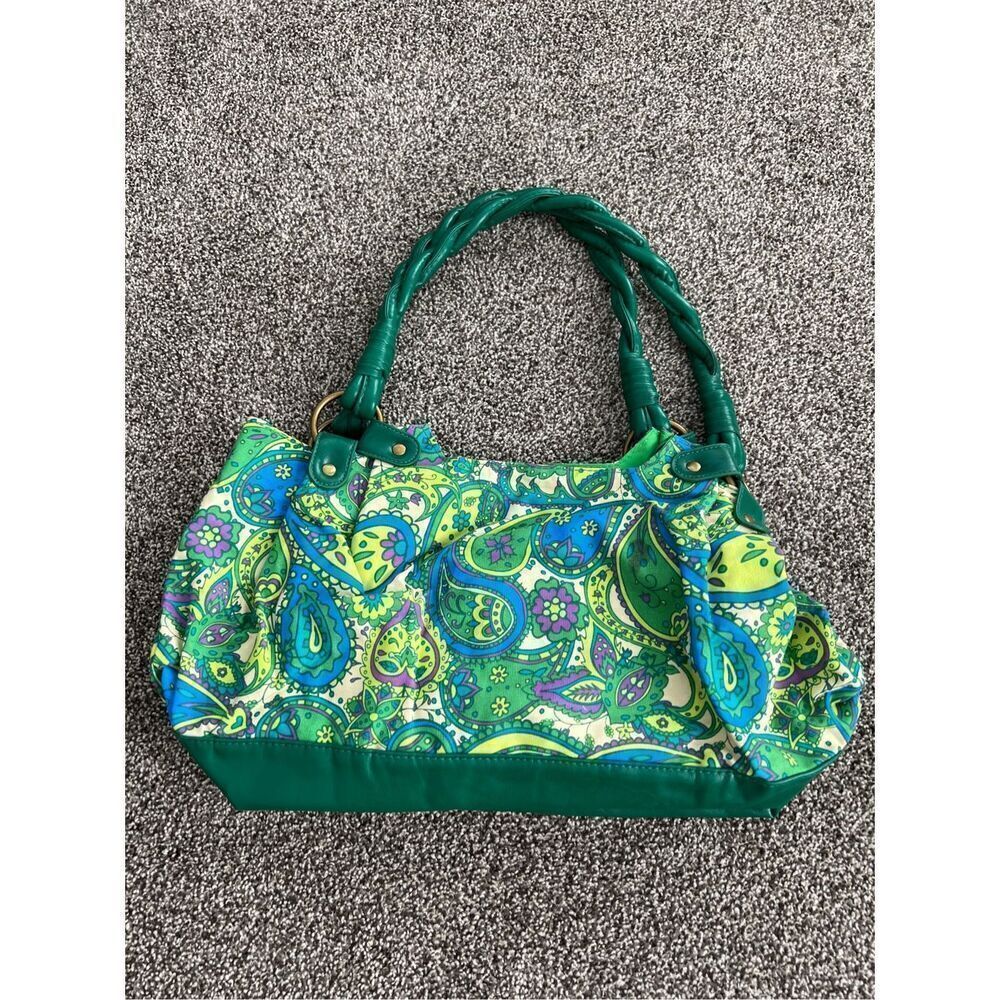 Target green paisley print shoulder bag